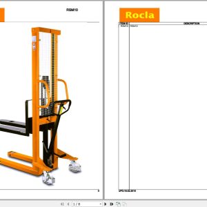 Rocla Stackers RSM10 Parts Catalog 2010 1