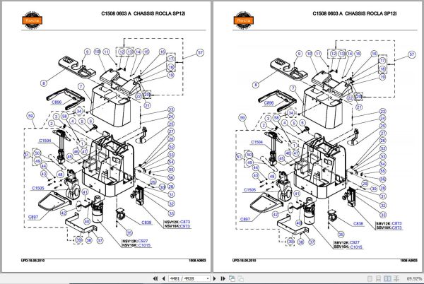Rocla Stackers SP12DEV to SP16iTREV Parts Catalog 2010 3