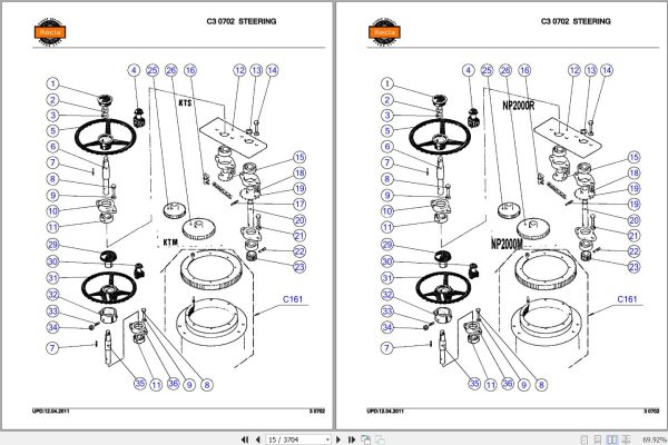 Rocla Stackers TTS12S to TTS15TR Parts Catalog 2011 2