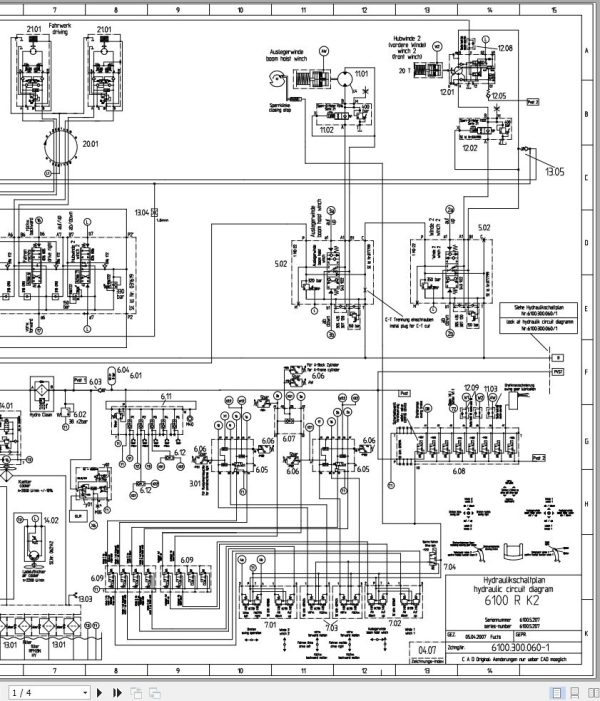 Sennebogen Crawler Crane 6100 6100.5.207 Electric and Hydraulic Diagrams EN DE 3