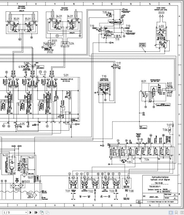 Sennebogen Material Handler 730 730.0.130 Electric and Hydraulic Diagrams EN DE 3