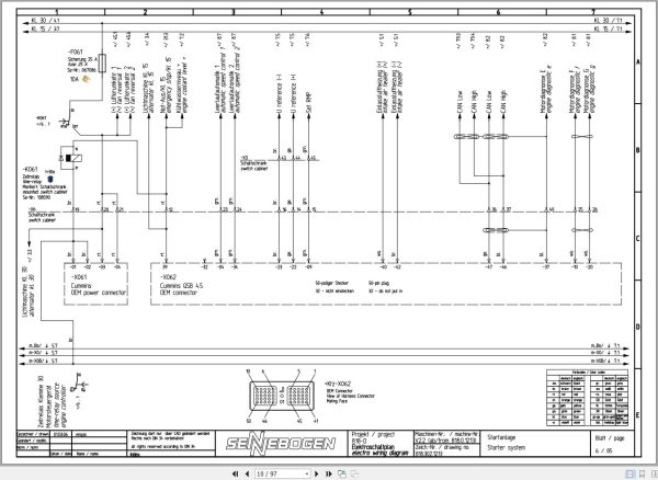 Sennebogen Material Handler 818 818.0.1239 Electric and Hydraulic Diagrams EN DE 2