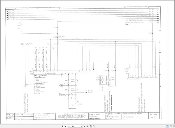 Sennebogen Material Handler 821 821.0.220 Electric and Hydraulic Diagrams EN DE 2