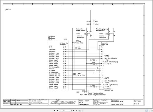 Sennebogen Material Handler 821 821.0.743 Electric and Hydraulic Diagrams EN DE 2