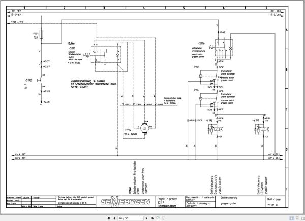 Sennebogen Material Handler 821 821.5.923 Electric and Hydraulic Diagrams EN DE 2