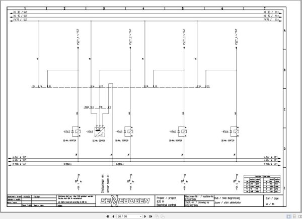 Sennebogen Material Handler 825 825.0.1039 Electric and Hydraulic Diagrams EN DE 2