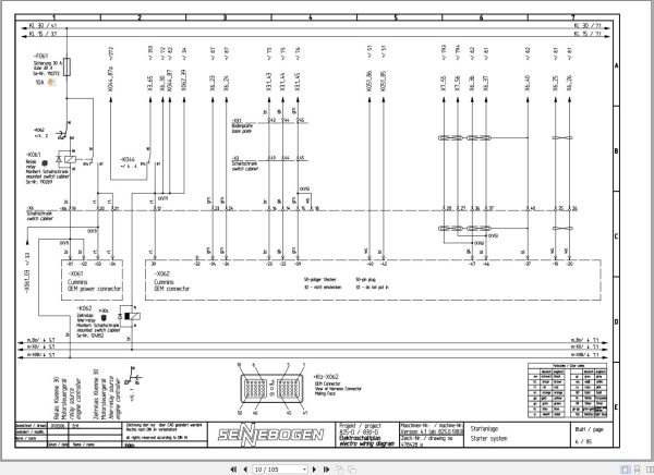 Sennebogen Material Handler 825 825.0.1408 Electric and Hydraulic Diagrams EN DE 2
