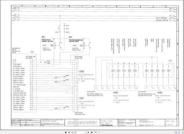 Sennebogen Material Handler 825 825.0.229 Electric and Hydraulic Diagrams EN DE 2