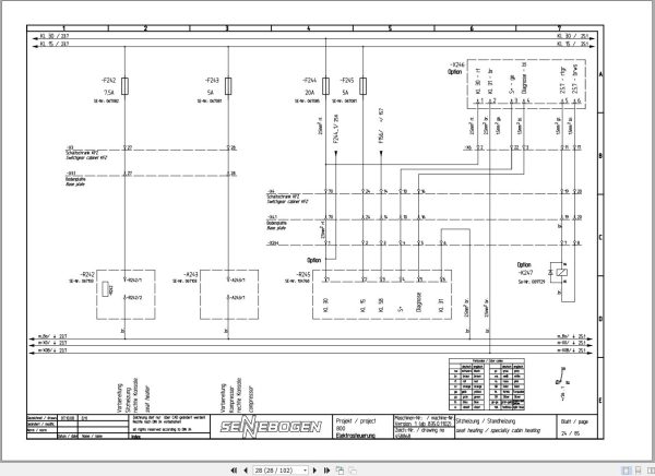 Sennebogen Material Handler 835 835.0.1137 Electric and Hydraulic Diagrams EN DE 2
