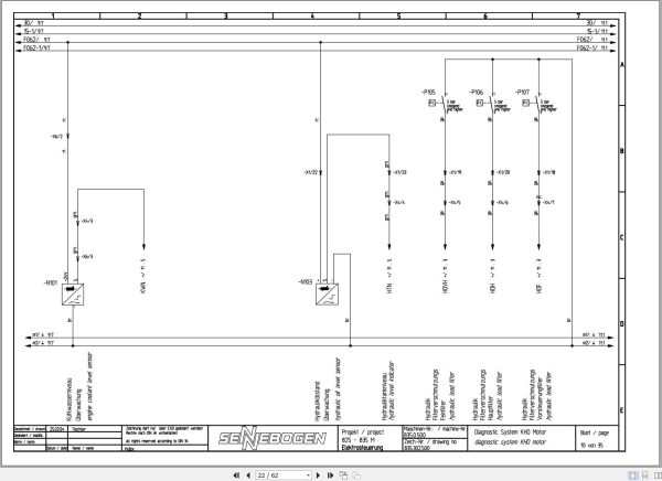 Sennebogen Material Handler 835 835.0.500 Electric and Hydraulic Diagrams EN DE 2
