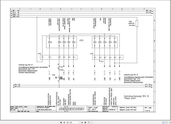 Sennebogen Material Handler 835 835.0.517 Electric and Hydraulic Diagrams EN DE 2