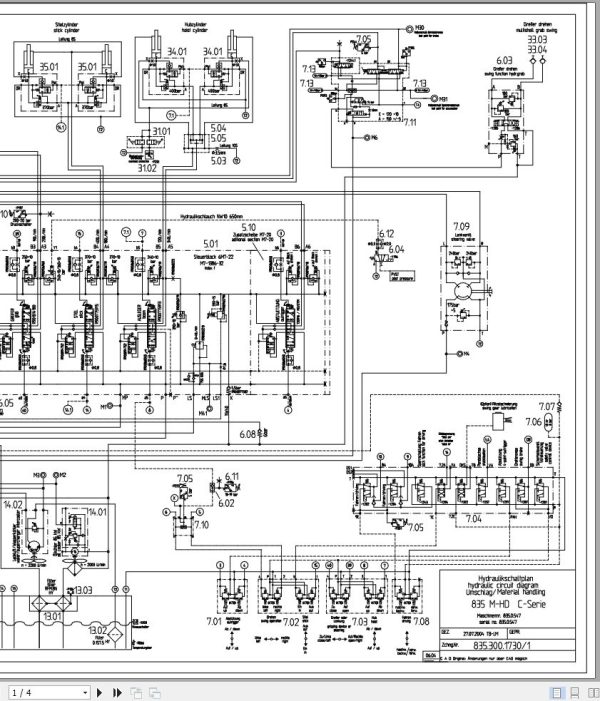 Sennebogen Material Handler 835 835.0.547 Electric and Hydraulic Diagrams EN DE 3