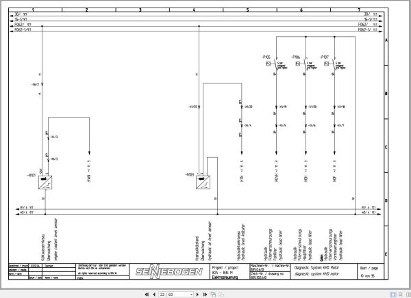 Sennebogen Material Handler 835 835.0.610 Electric and Hydraulic Diagrams EN DE 2