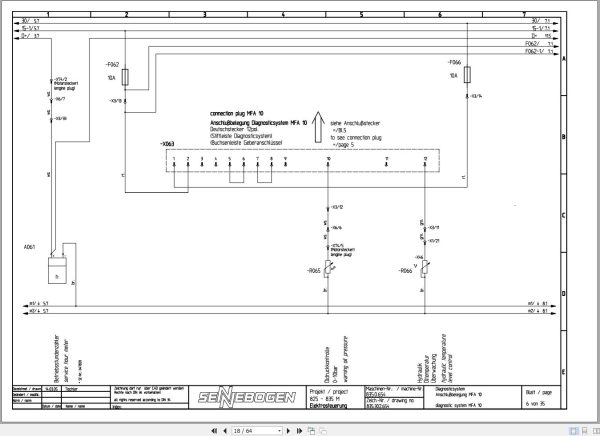 Sennebogen Material Handler 835 835.0.654 Hydraulic Diagram EN DE 2