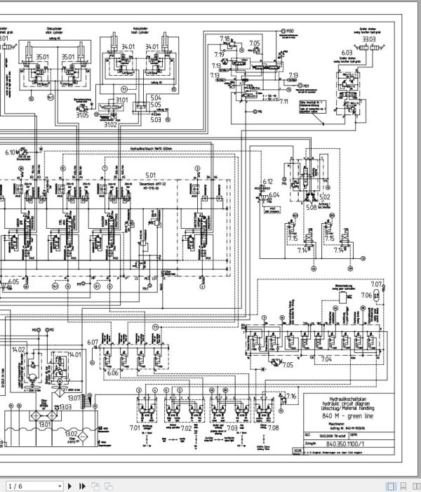 Sennebogen Material Handler 840 840.0.209 Electric and Hydraulic Diagrams EN DE 3