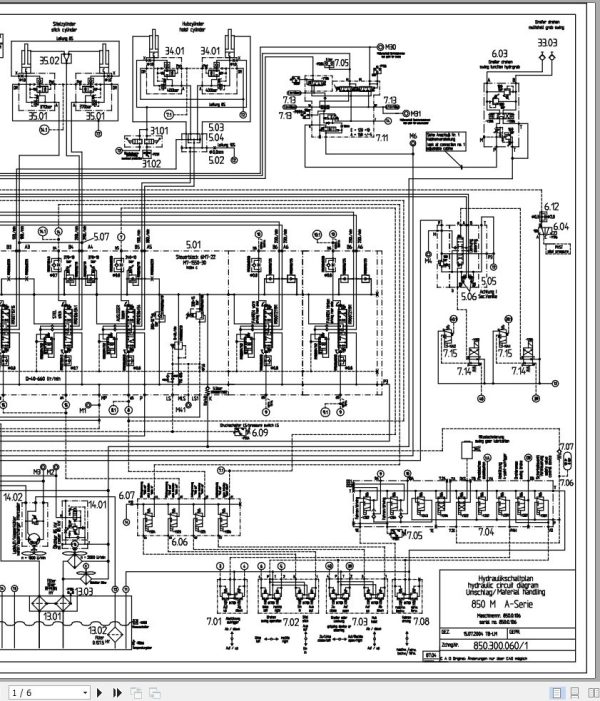 Sennebogen Material Handler 850 850.0.106 Electric and Hydraulic Diagrams EN DE 3