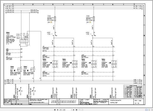 Sennebogen Material Handler 860 860.0.1002 Electric and Hydraulic Diagrams EN DE 2