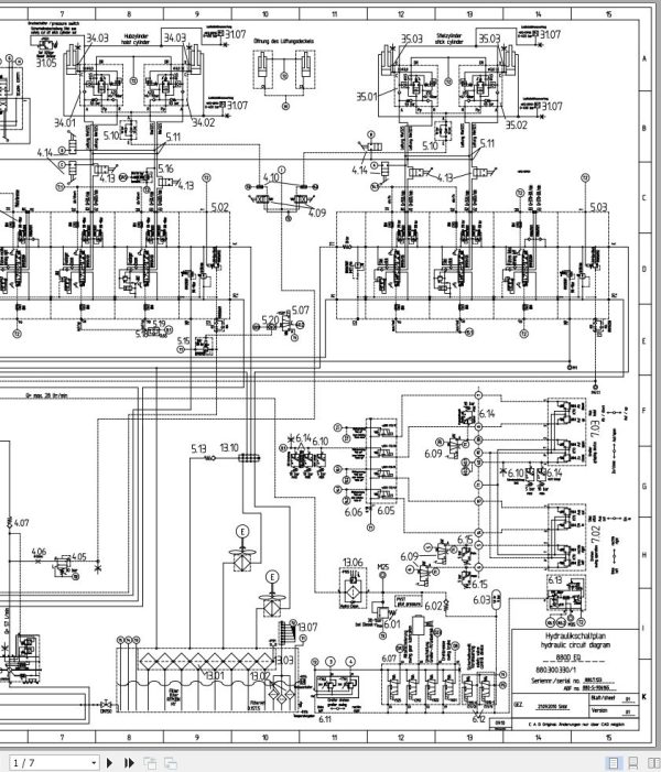 Sennebogen Material Handler 880 880.7.123 Electric and Hydraulic Diagrams EN DE 3
