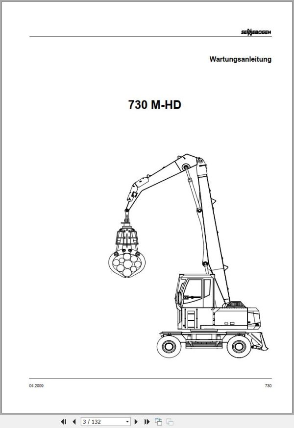 Sennebogen Material Handlers 730 730.0.130 Operating and Maintenance Manual DE 1