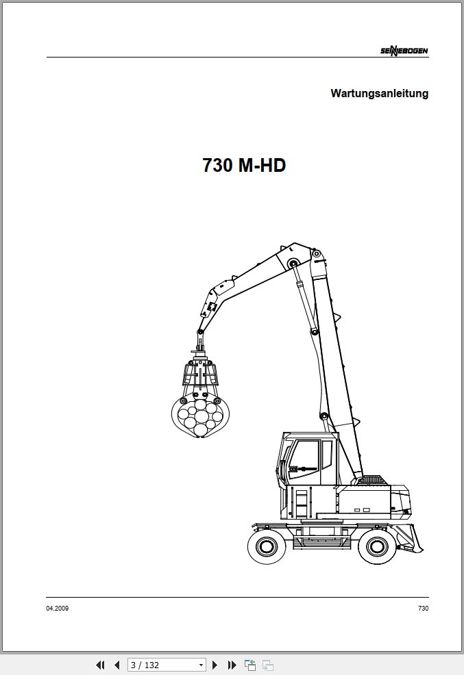 Sennebogen Material Handlers 730 730.0.130 Operating and Maintenance Manual DE 1