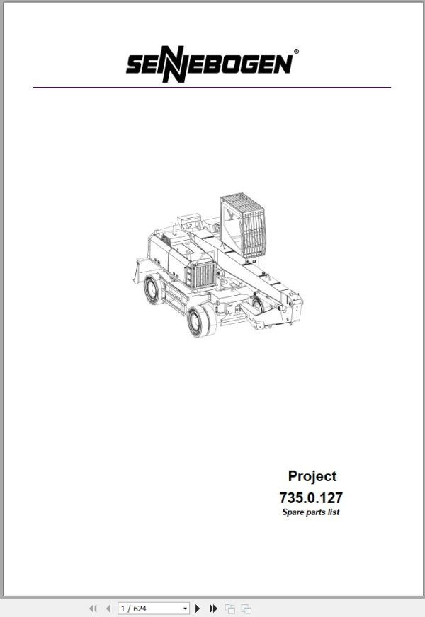 Sennebogen Material Handlers 735 735.0.1018 Spare Parts Catalog EN DE 1