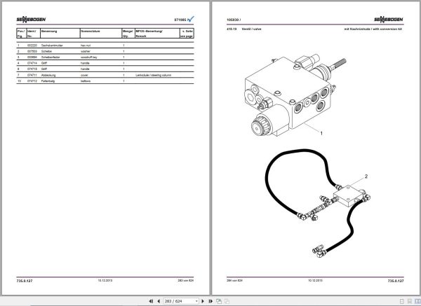 Sennebogen Material Handlers 735 735.0.1018 Spare Parts Catalog EN DE 2