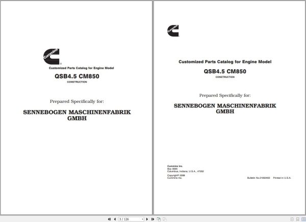 Sennebogen Material Handlers 818 818.0.1239 Spare Parts Catalog EN DE 3