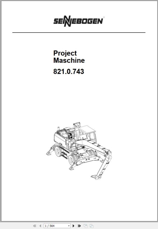 Sennebogen Material Handlers 821 821.0.936 Spare Parts Catalog EN DE 1