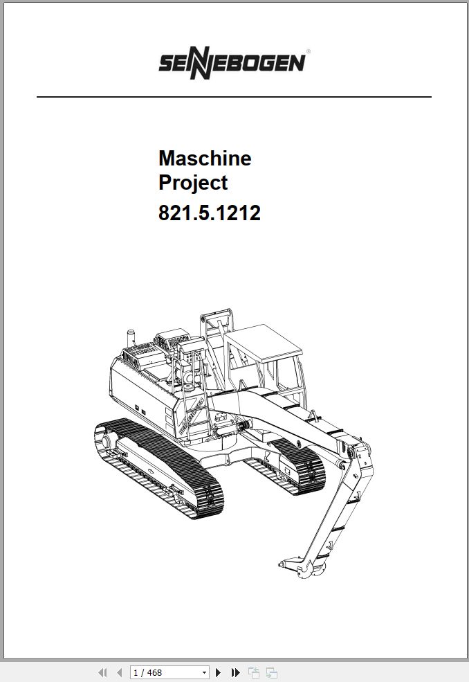 Sennebogen Material Handlers 821 821.5.923 Spare Parts Catalog EN DE 1