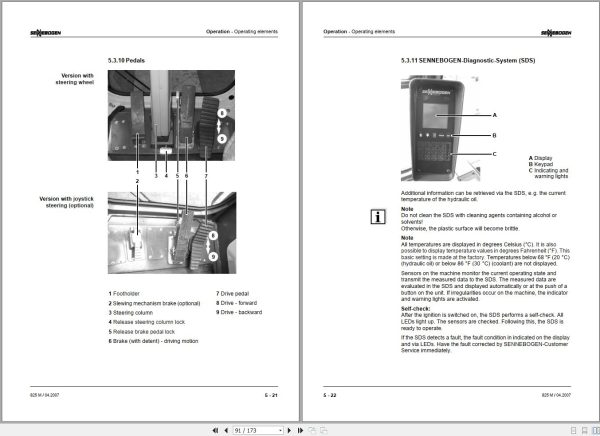 Sennebogen Material Handlers 825 825.0.1039 Operating and Maintenance Manual 2