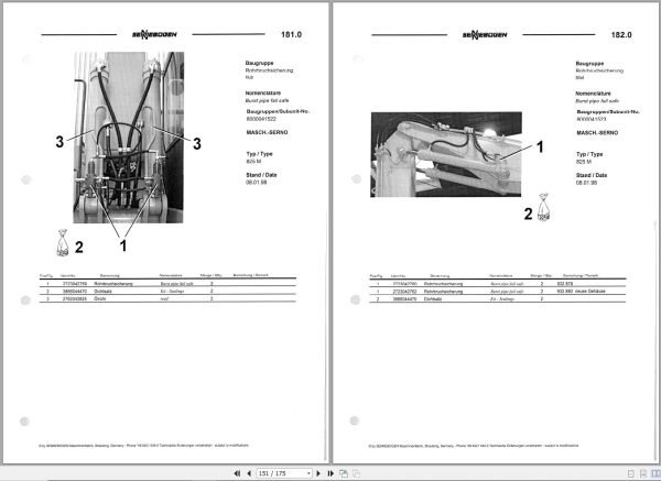 Sennebogen Material Handlers 825 825.0.1408 Spare Parts Catalog EN DE 2