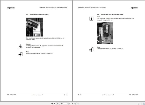 Sennebogen Material Handlers 825 830 825.0.1309 Operating and Maintenance Manual 2