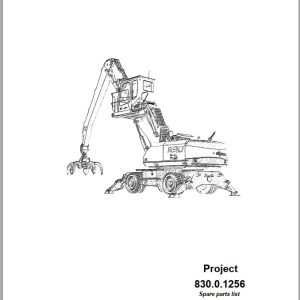 Sennebogen Material Handlers 830 830.0.1256 Spare Parts Catalog EN DE 1