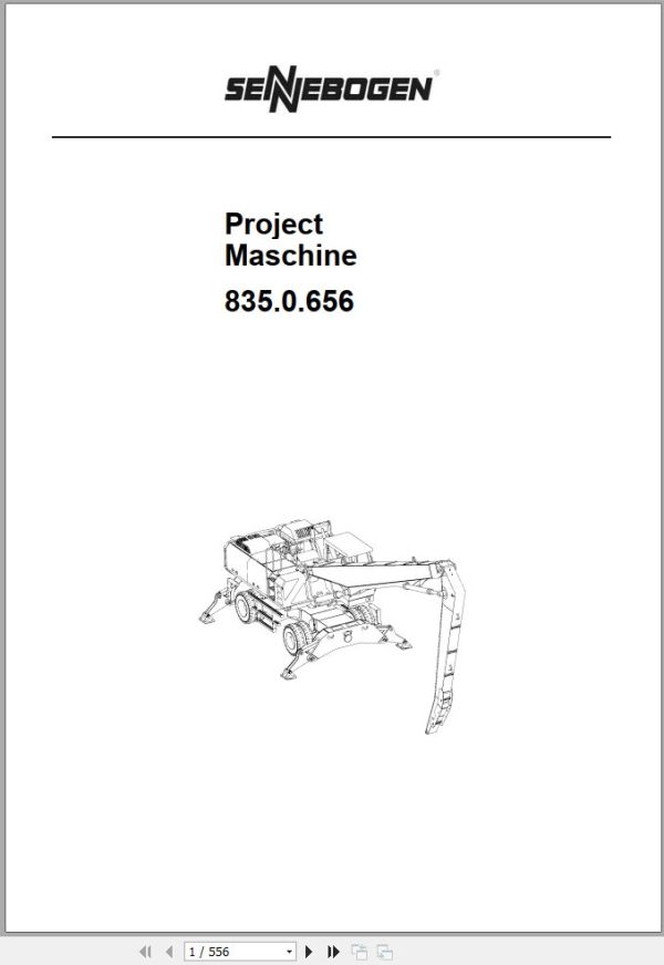 Sennebogen Material Handlers 835 835.0.1121 Spare Parts Catalog EN DE 1
