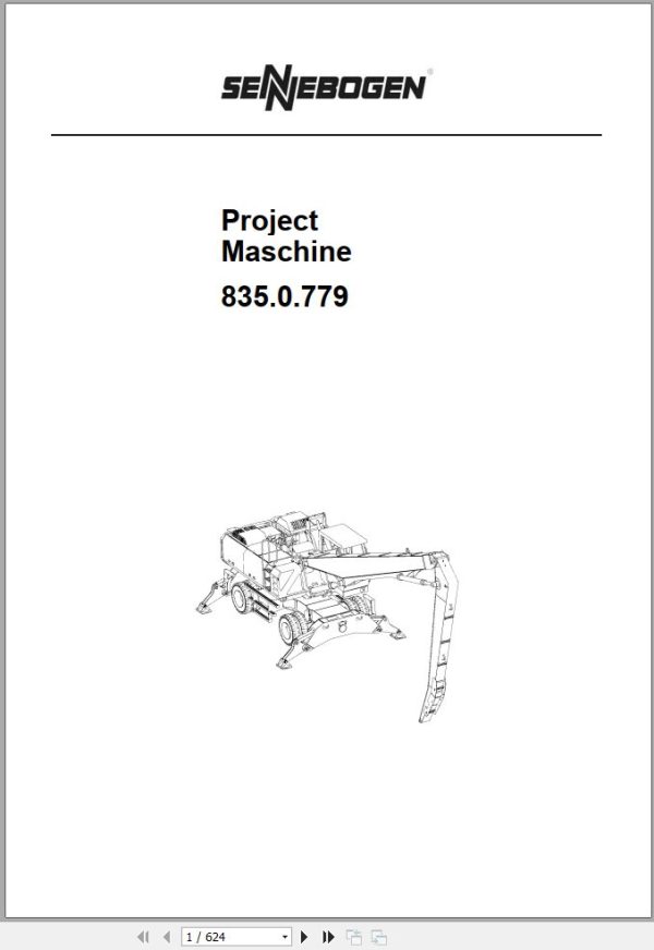 Sennebogen Material Handlers 835 835.0.1137 Spare Parts Catalog EN DE 1