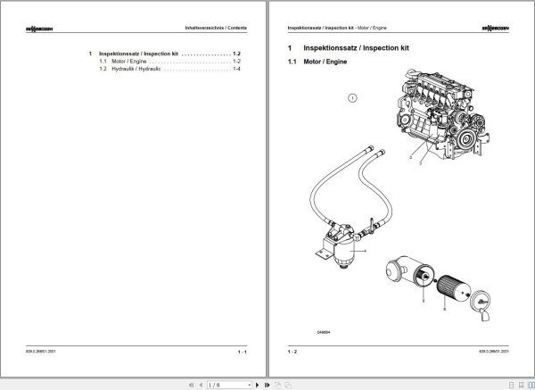 Sennebogen Material Handlers 835 835.0.266 Spare Parts Catalog EN DE 1