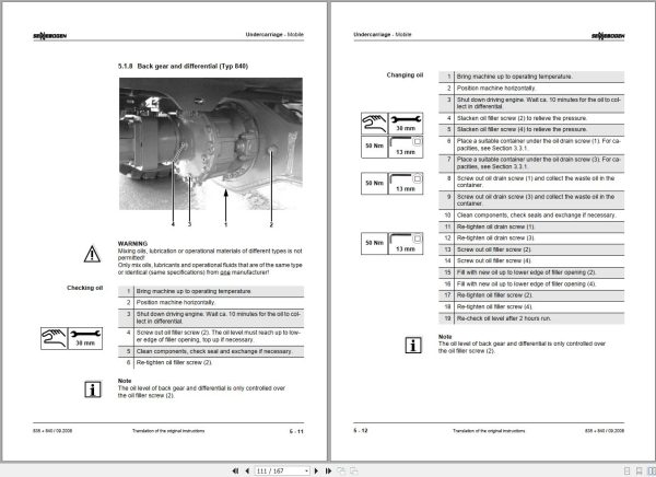 Sennebogen Material Handlers 835 840 835.0.1147 Operating and Maintenance Manual 2