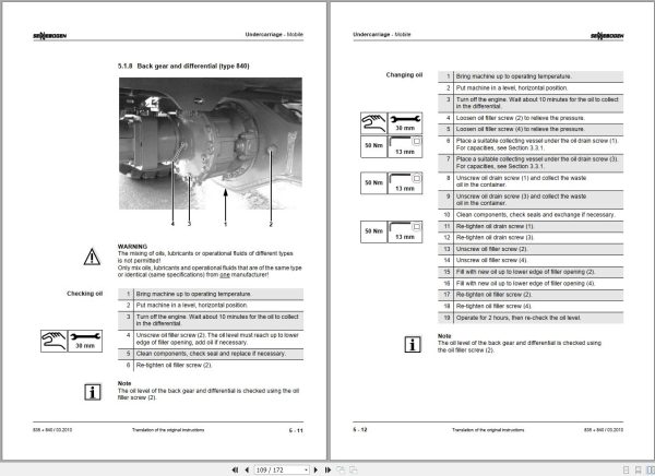 Sennebogen Material Handlers 835 840 835.0.1270 Operating and Maintenance Manual 2