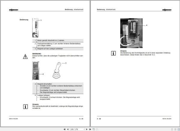 Sennebogen Material Handlers 835 M 835.0.548 Operating and Maintenance Manual DE 2