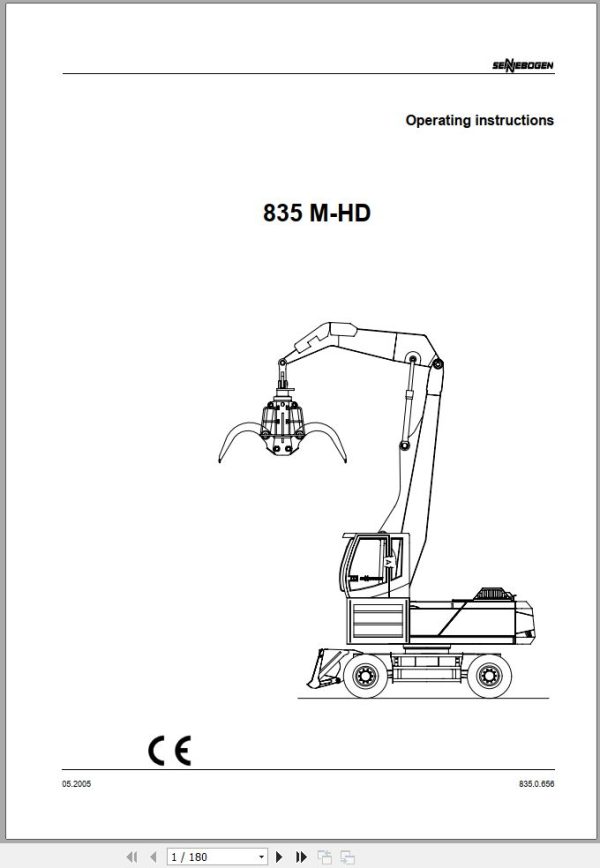 Sennebogen Material Handlers 835 M HD 835.0.656 Operating Instructions 1