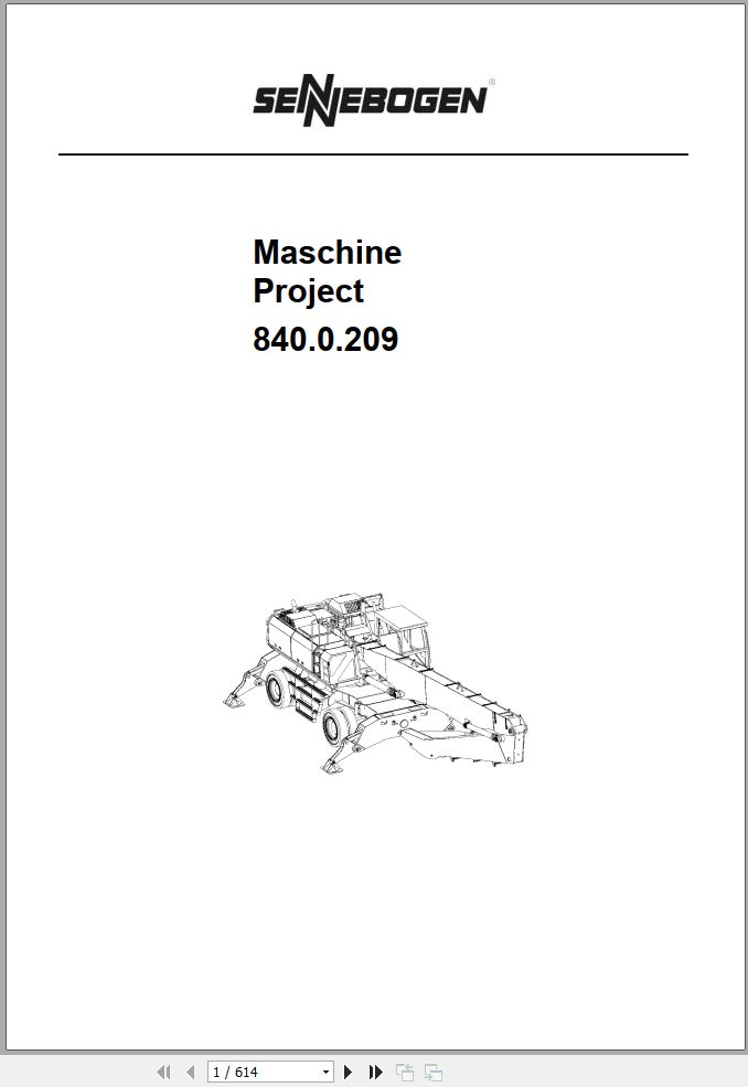 Sennebogen Material Handlers 840 840.0.1012 Spare Parts Catalog EN DE 1