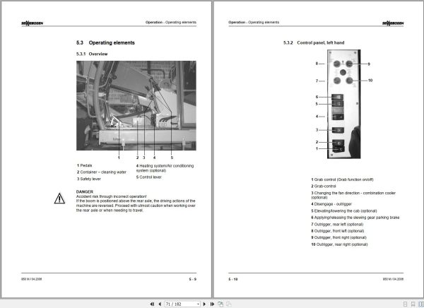 Sennebogen Material Handlers 850 M 850.0.205 Operating and Maintenance Manual 2