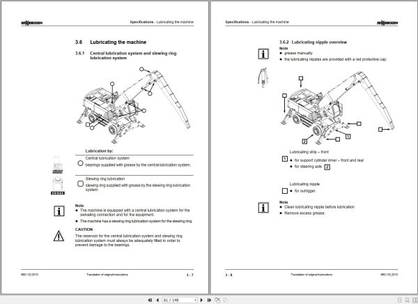 Sennebogen Material Handlers 860 860.0.1002 Operating and Maintenance Manual 2