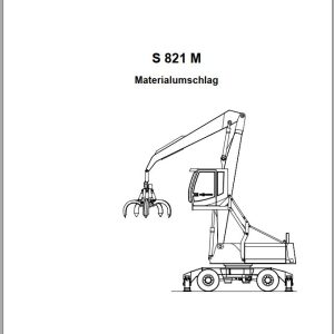 Sennebogen Material Handlers S 821 M 821.0.189 Operating and Maintenance Manual DE 1