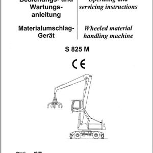 Sennebogen Material Handlers S 825 M 825.0.229 Operating and Service Manual 1