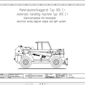 Sennebogen Telehandler 305 305.0.420 Electric and Hydraulic Diagrams EN DE 1