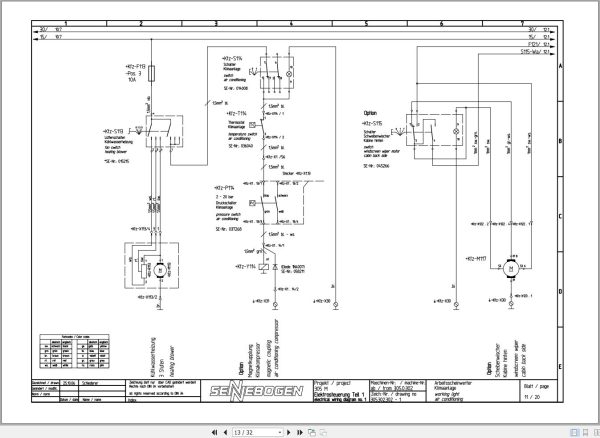 Sennebogen Telehandler 305 305.0.420 Electric and Hydraulic Diagrams EN DE 2