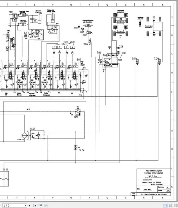 Sennebogen Telehandler 305 305.0.420 Electric and Hydraulic Diagrams EN DE 3