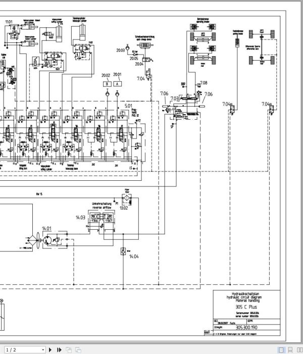 Sennebogen Telehandler 310 305 Electric and Hydraulic Diagrams EN DE 3