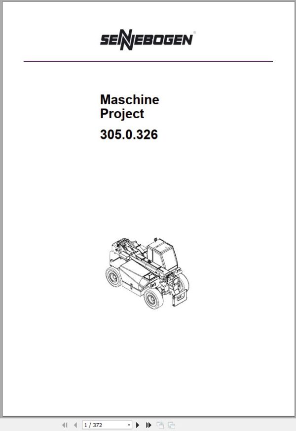 Sennebogen Telescopic Handlers 305 305.0.326 Spare Parts Catalog EN DE 1